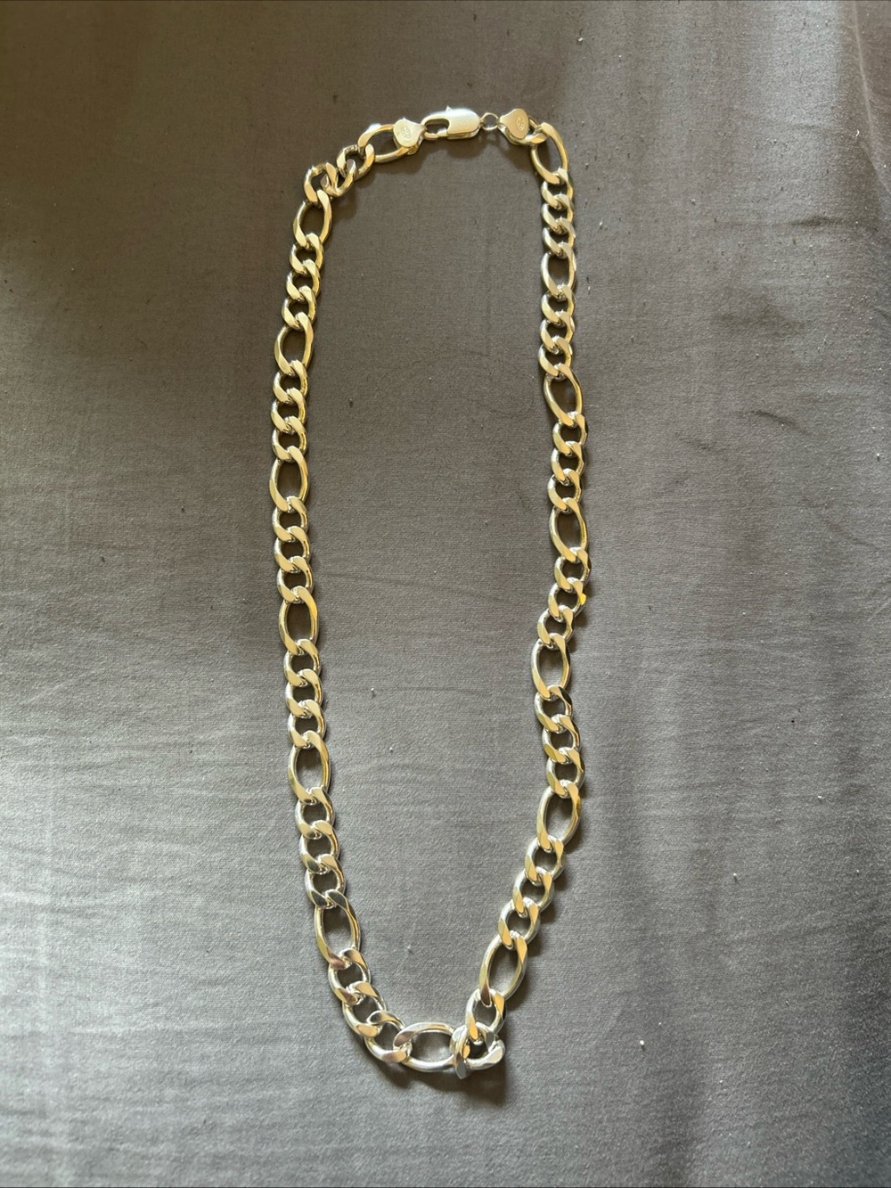 Solid Silver Link Chain Necklace - Unisex Fashion Jewelry